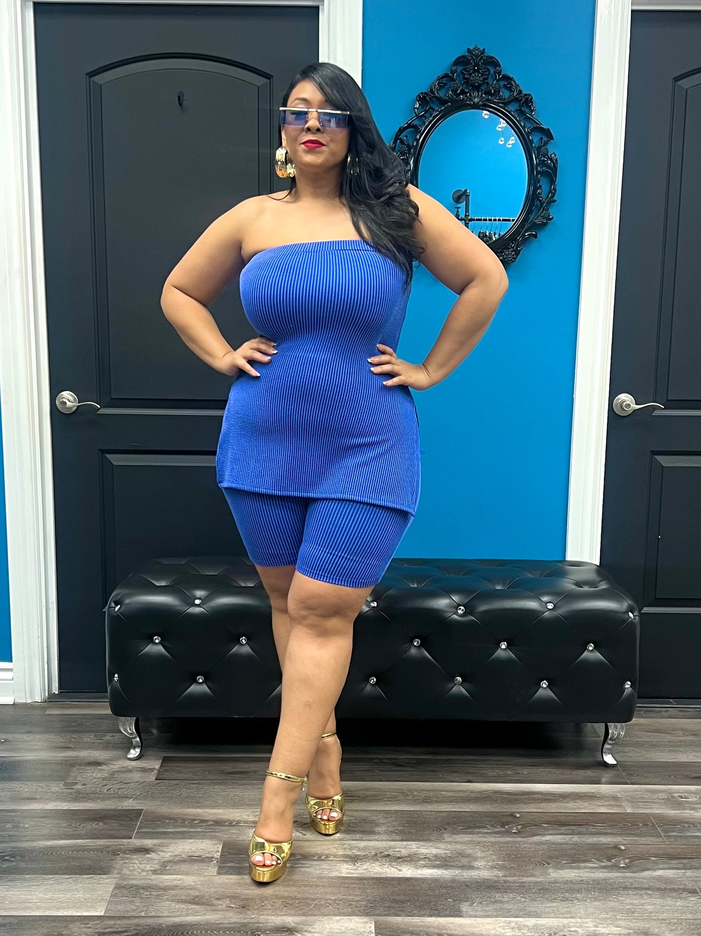 Blue Moni Short Set