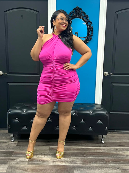 Fuchsia Raquel Dress