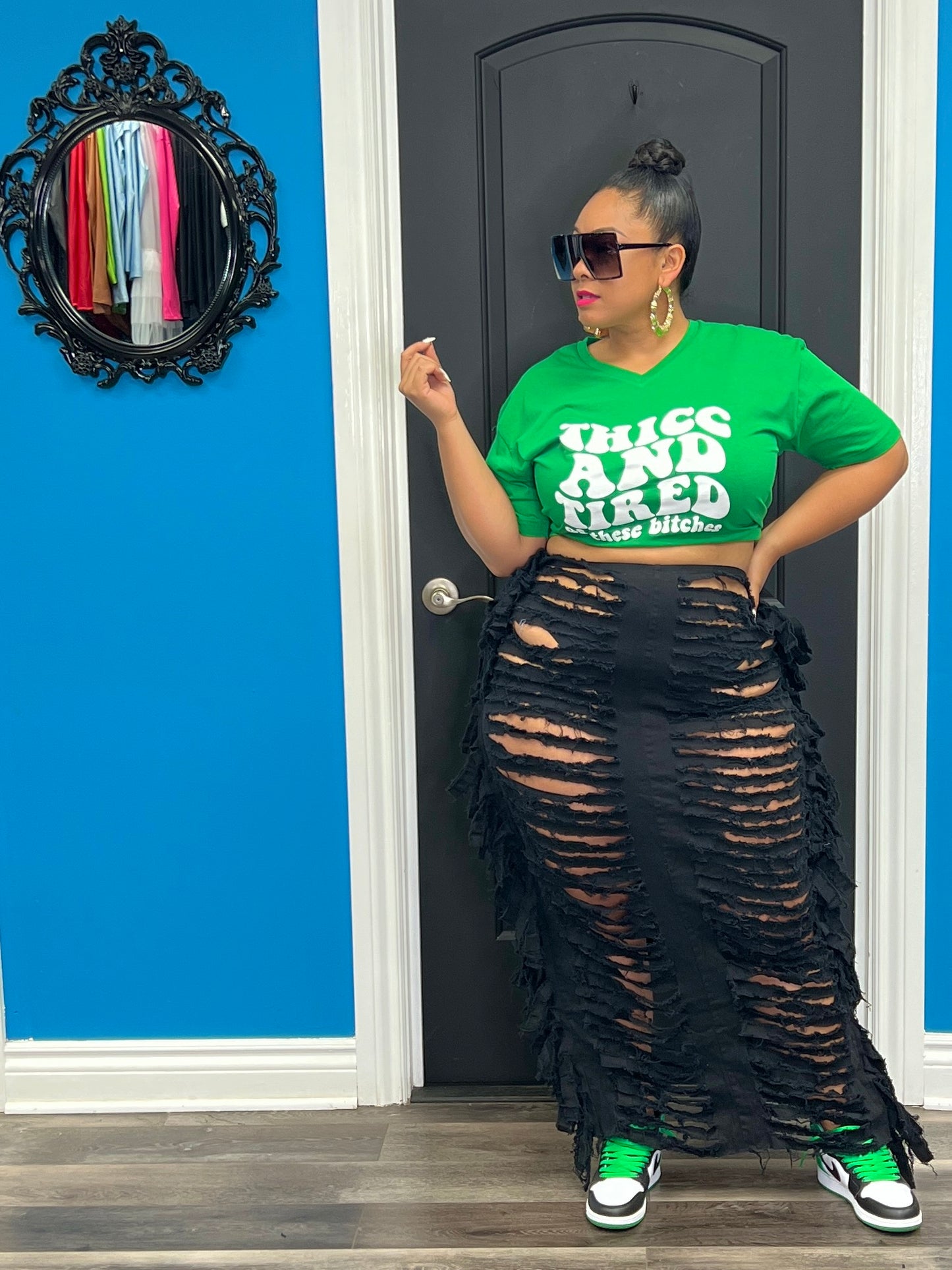 Green Thicc & Tired Tee