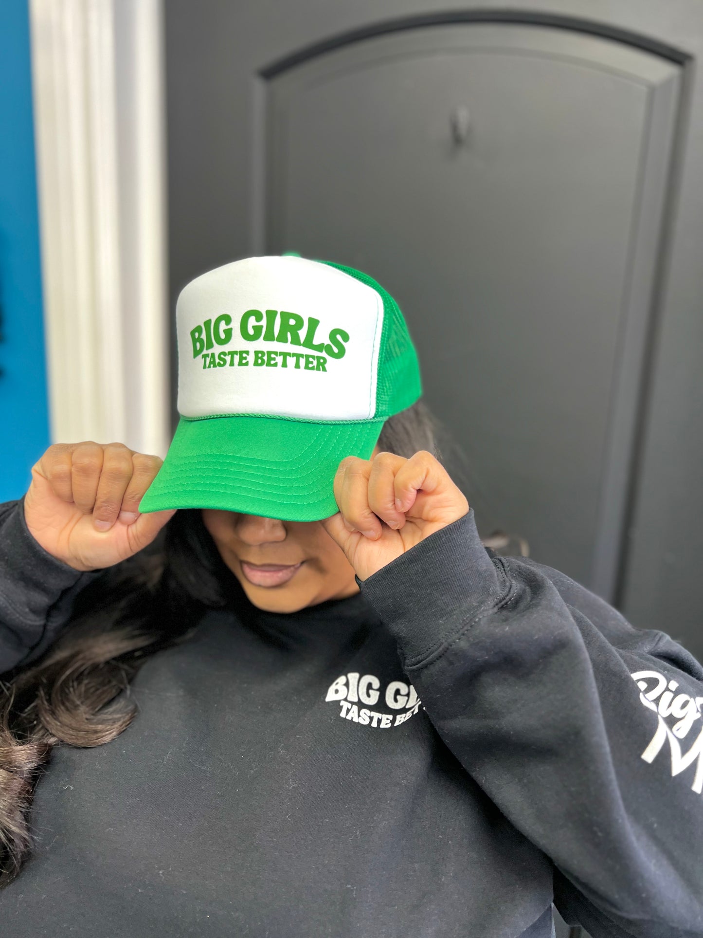 BIG Girls Taste Better Trucker Cap Green