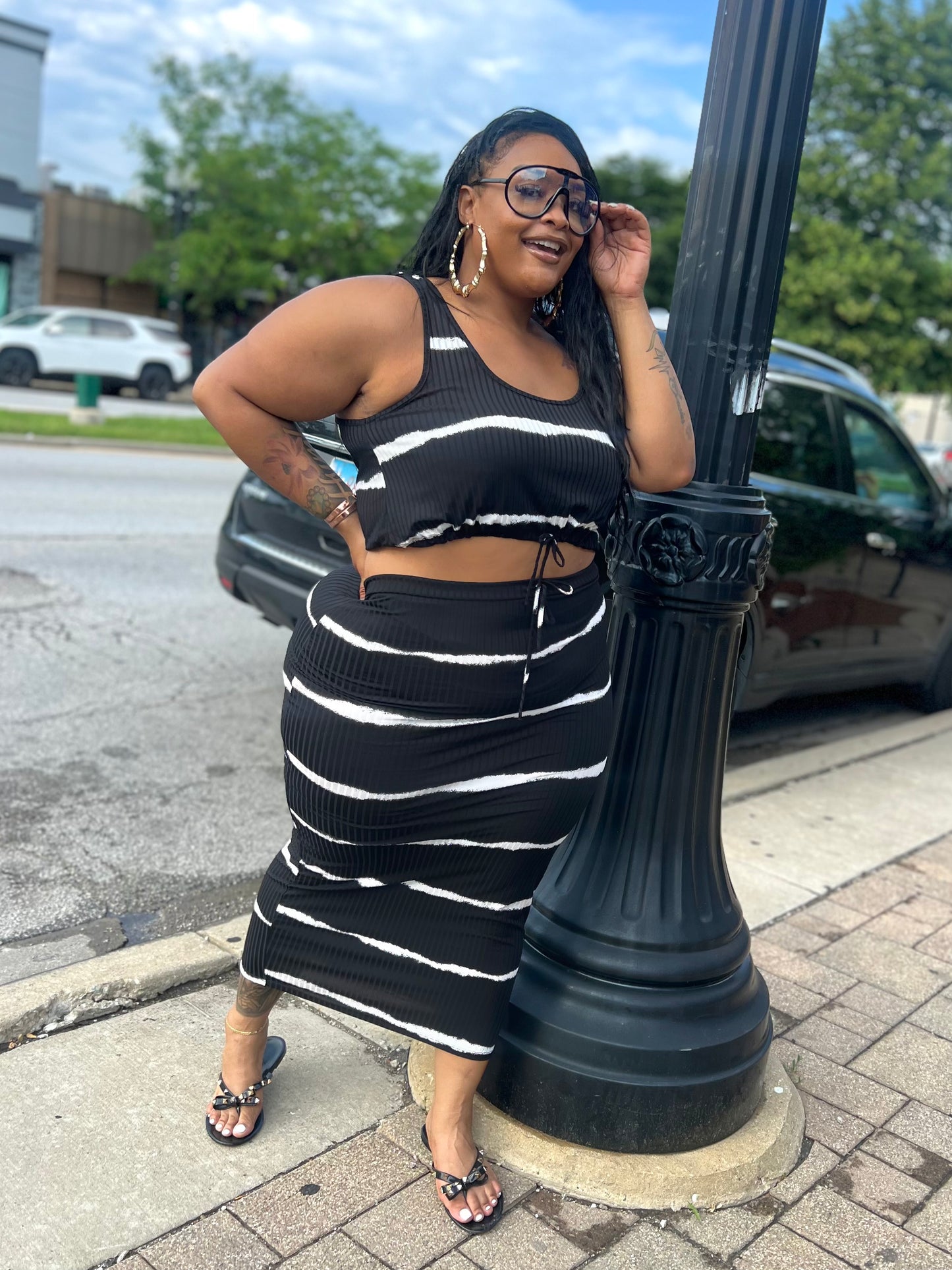Black Leah Skirt Set