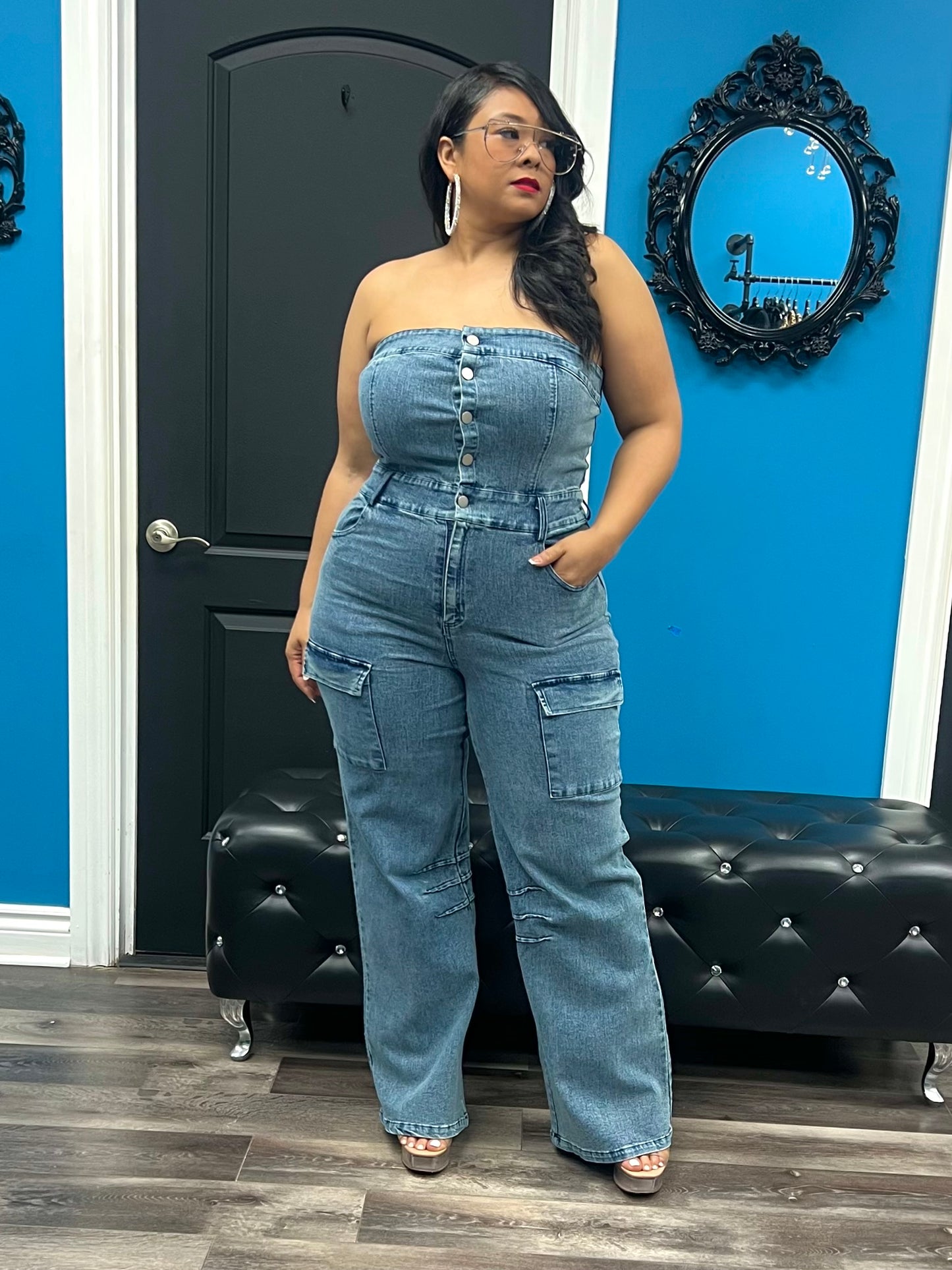 Light Denim Zamia Jumpsuit