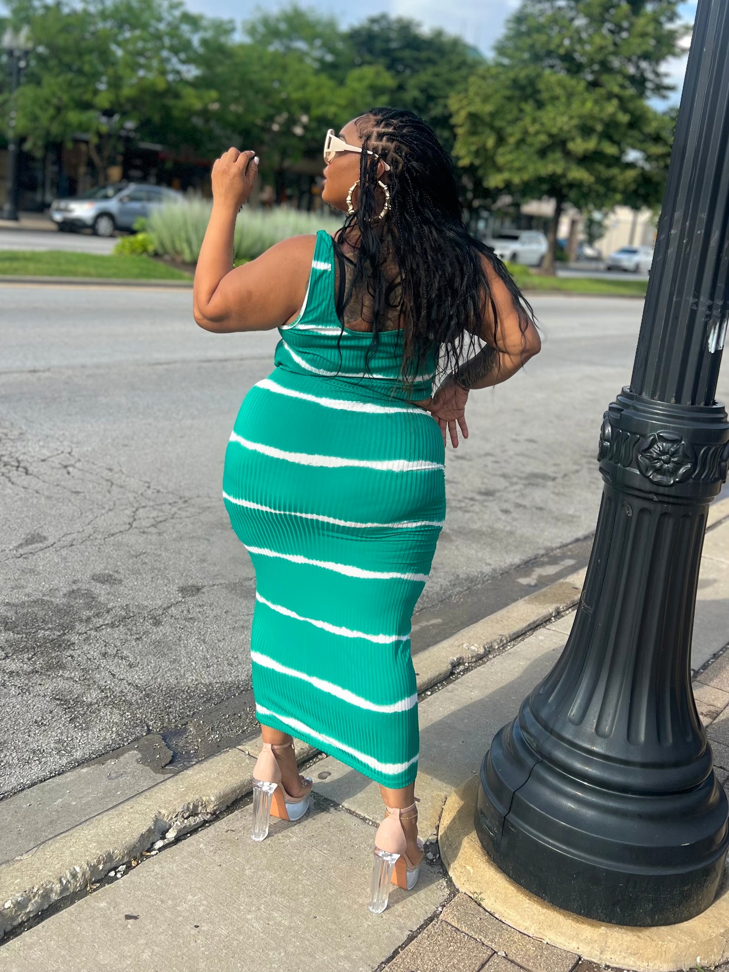 Green Leah Skirt Set