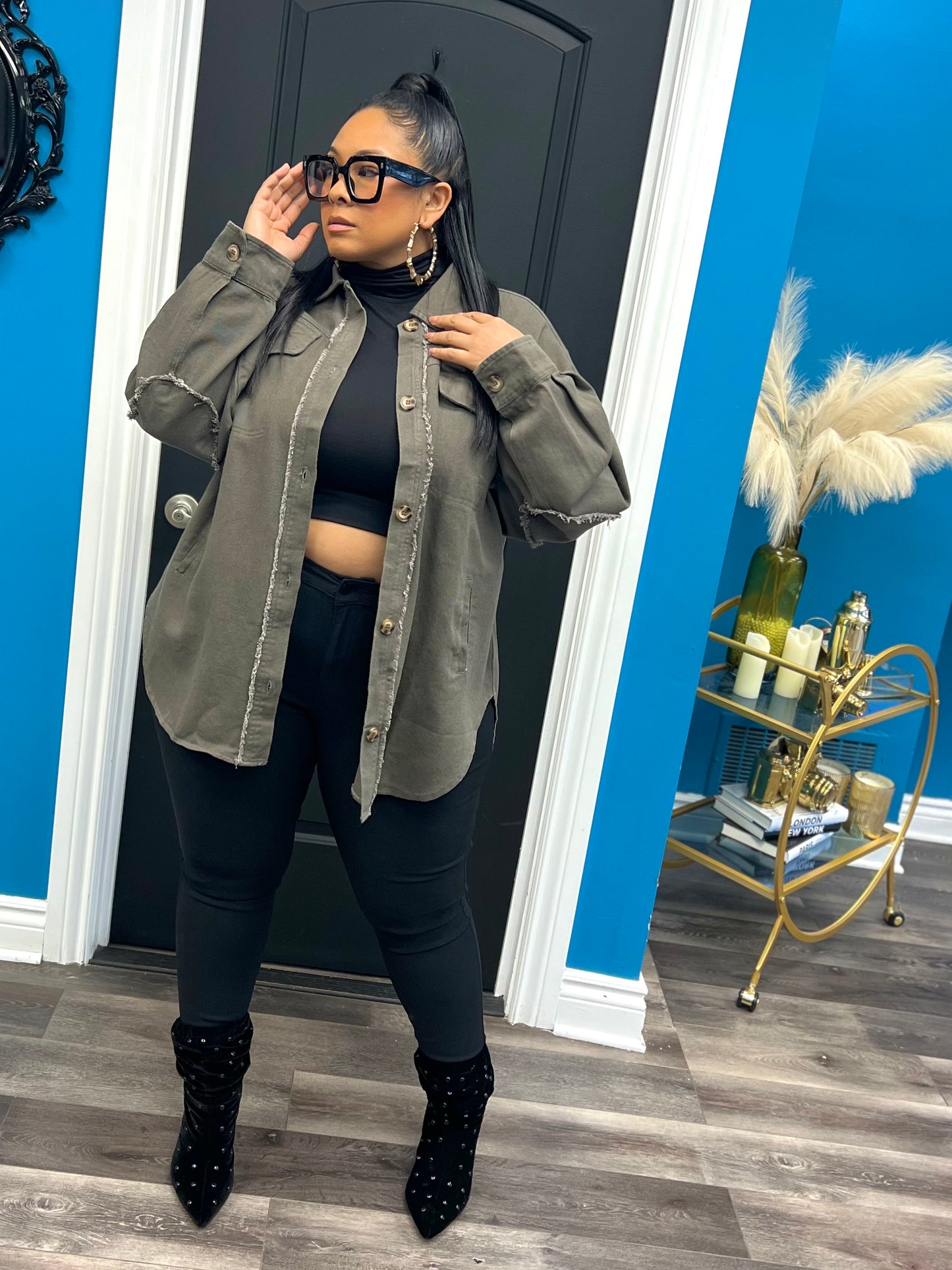 Grey Rock & Love Shacket