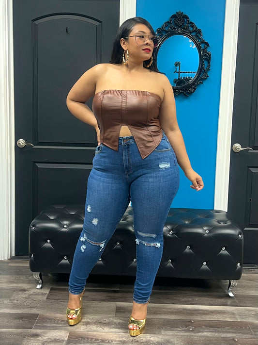 Brown Tyla Top