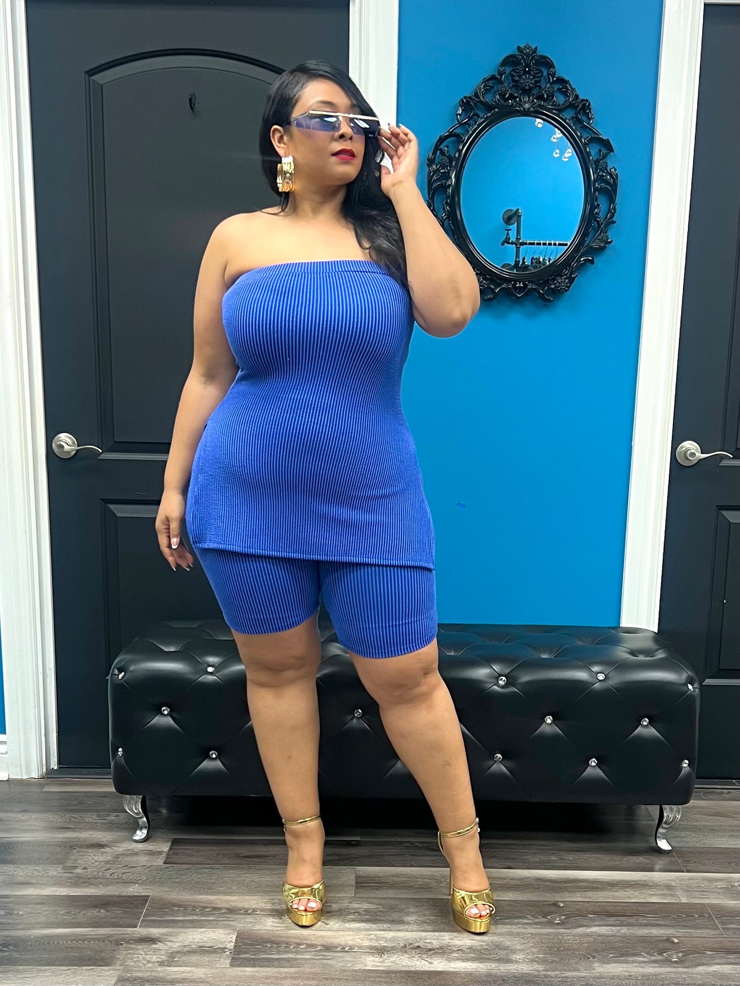 Blue Moni Short Set