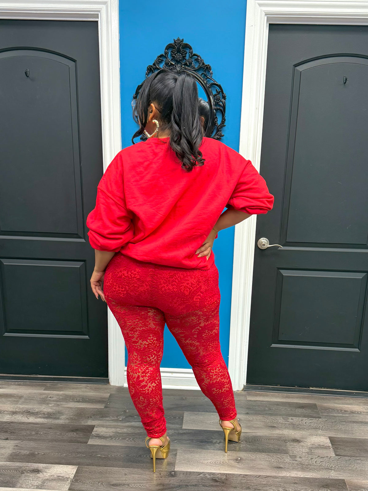 Red Bodied Leggings