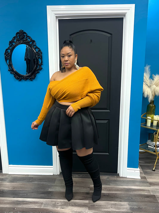 Mustard Wrap Me Up Sweater