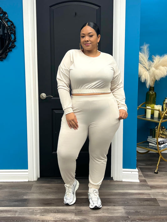 Cream Toni Jogger Set