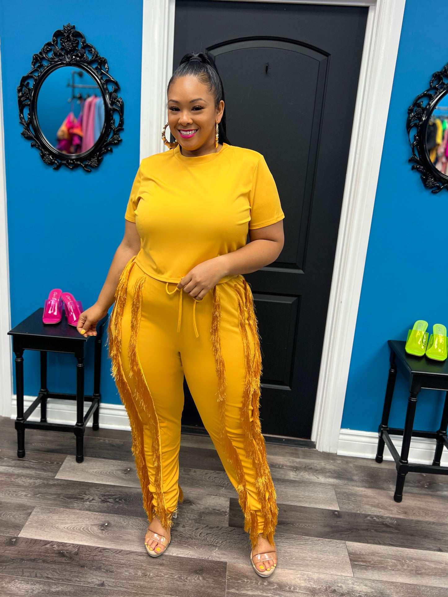 Mustard Monique Pant Set