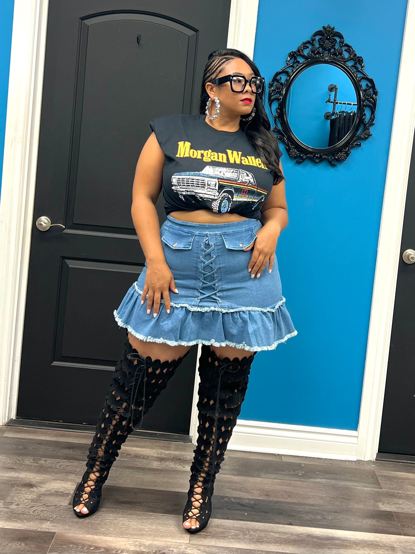 Denim Corset Skirt