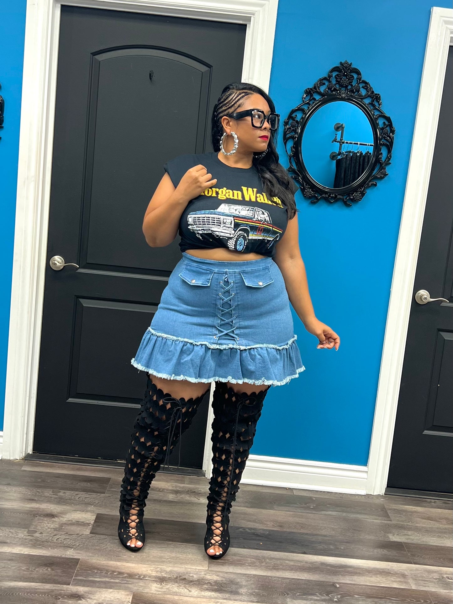 Denim Corset Skirt