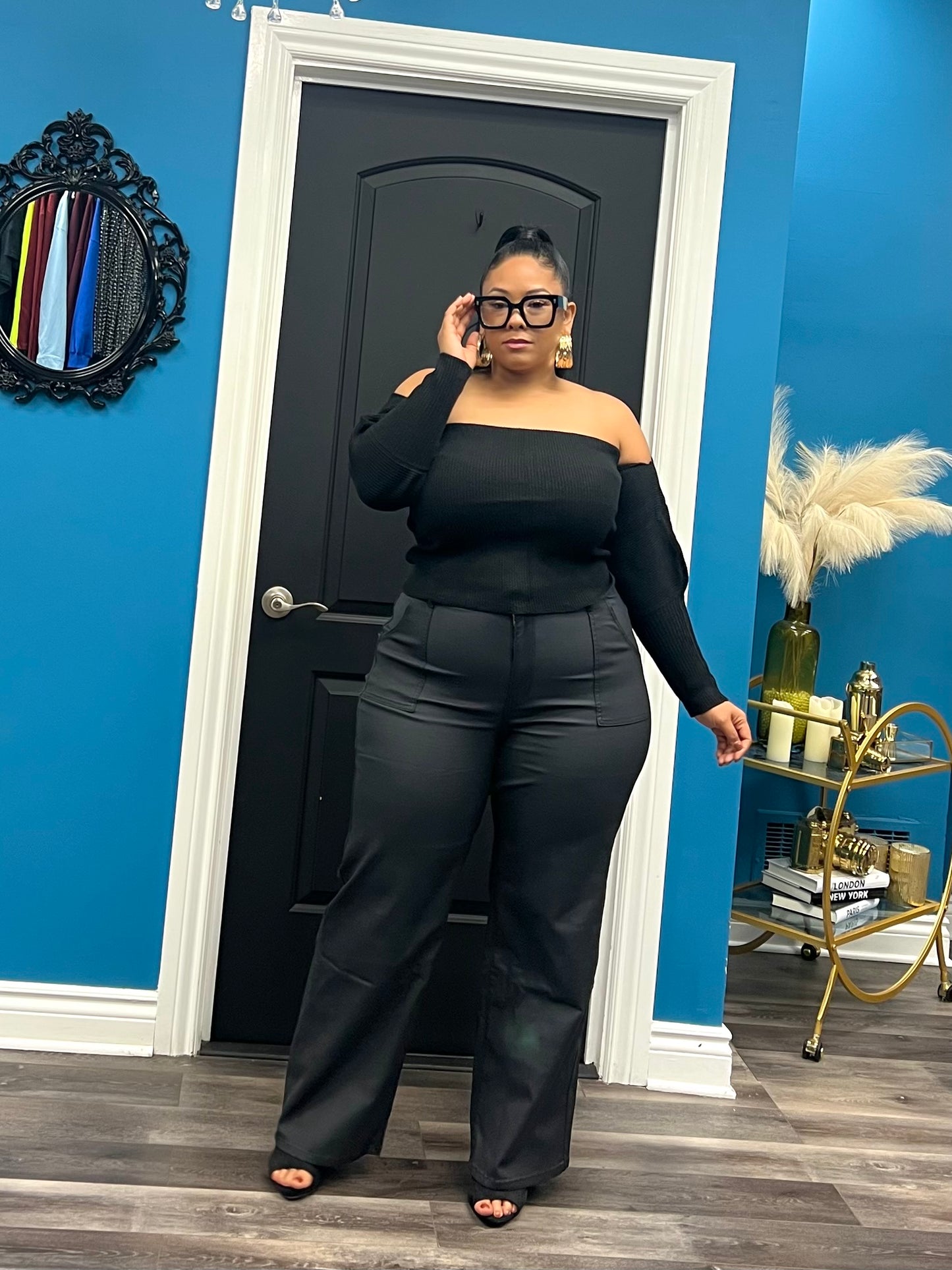 Black Wrap Me Up Sweater