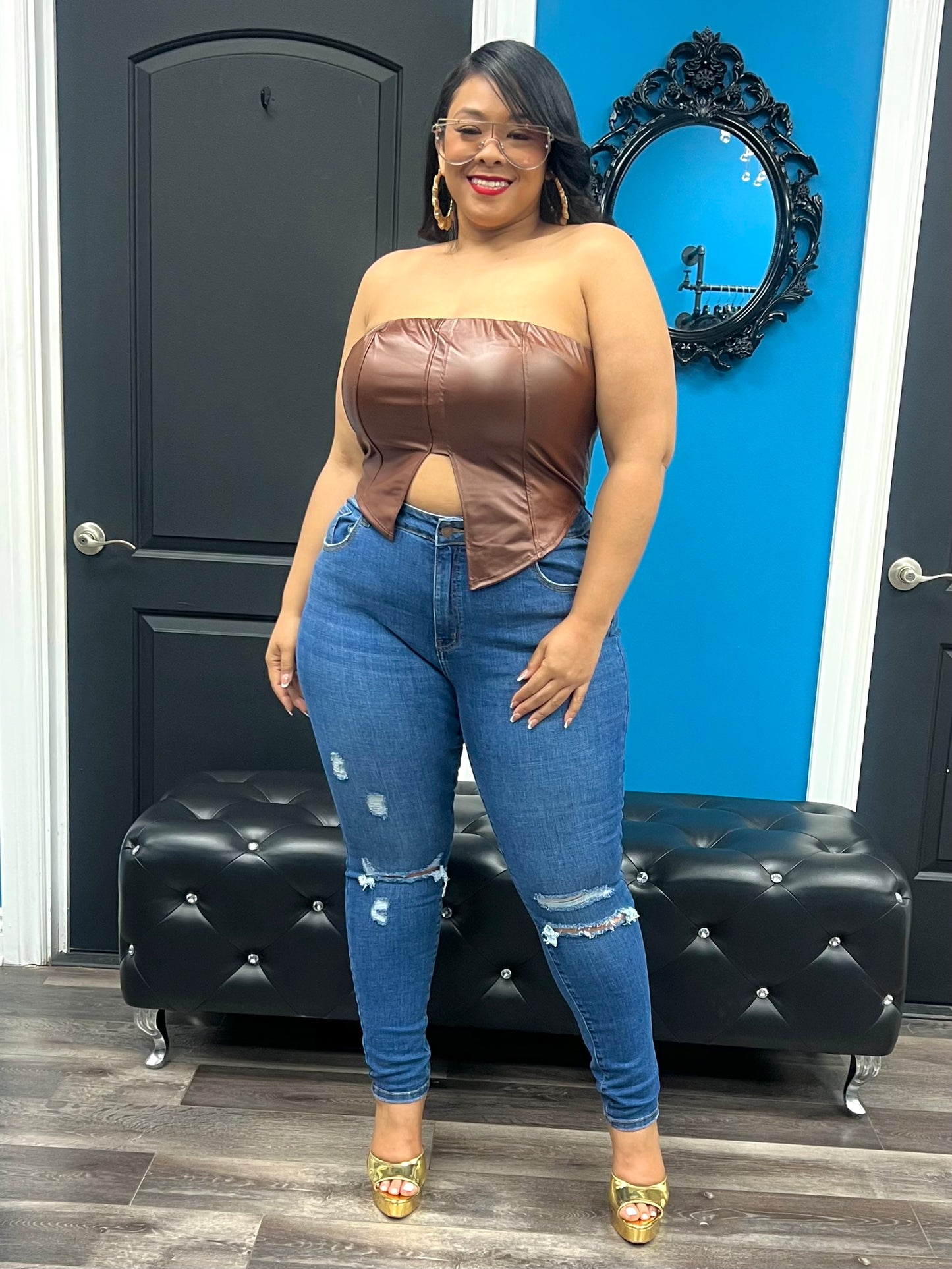 Brown Tyla Top