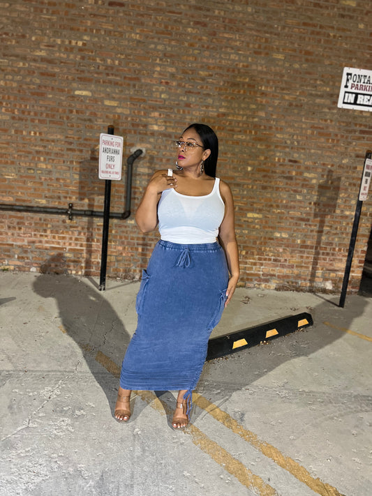 Denim Virgo Maxi Skirt