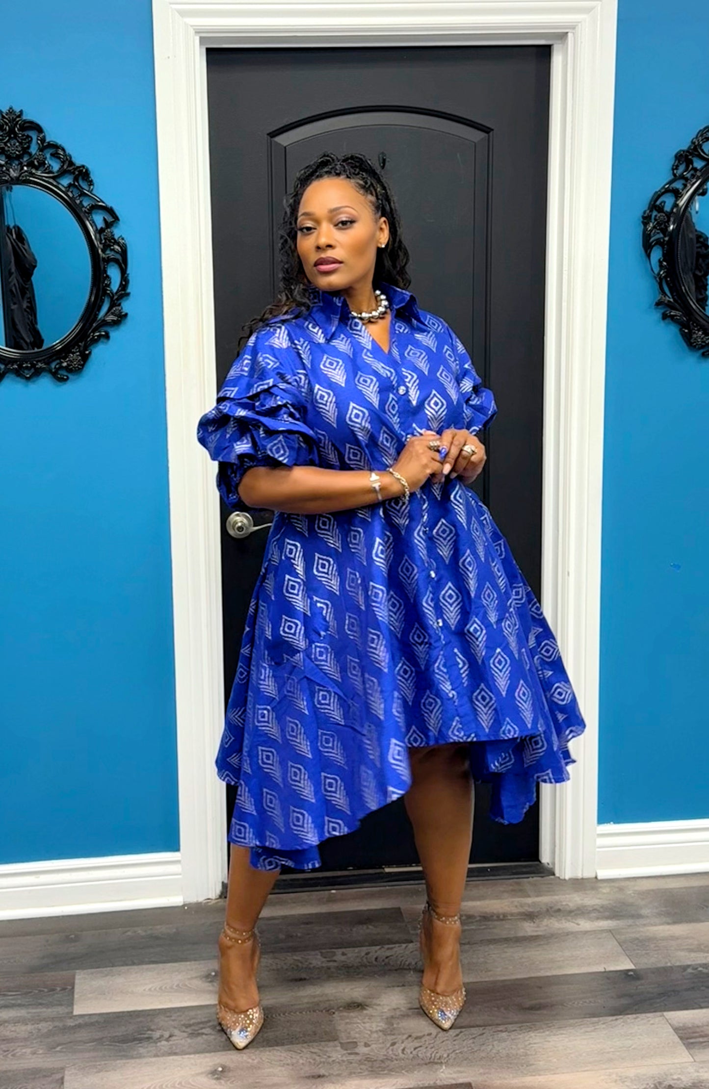 The Mademoiselle Dress - Peacock Blue